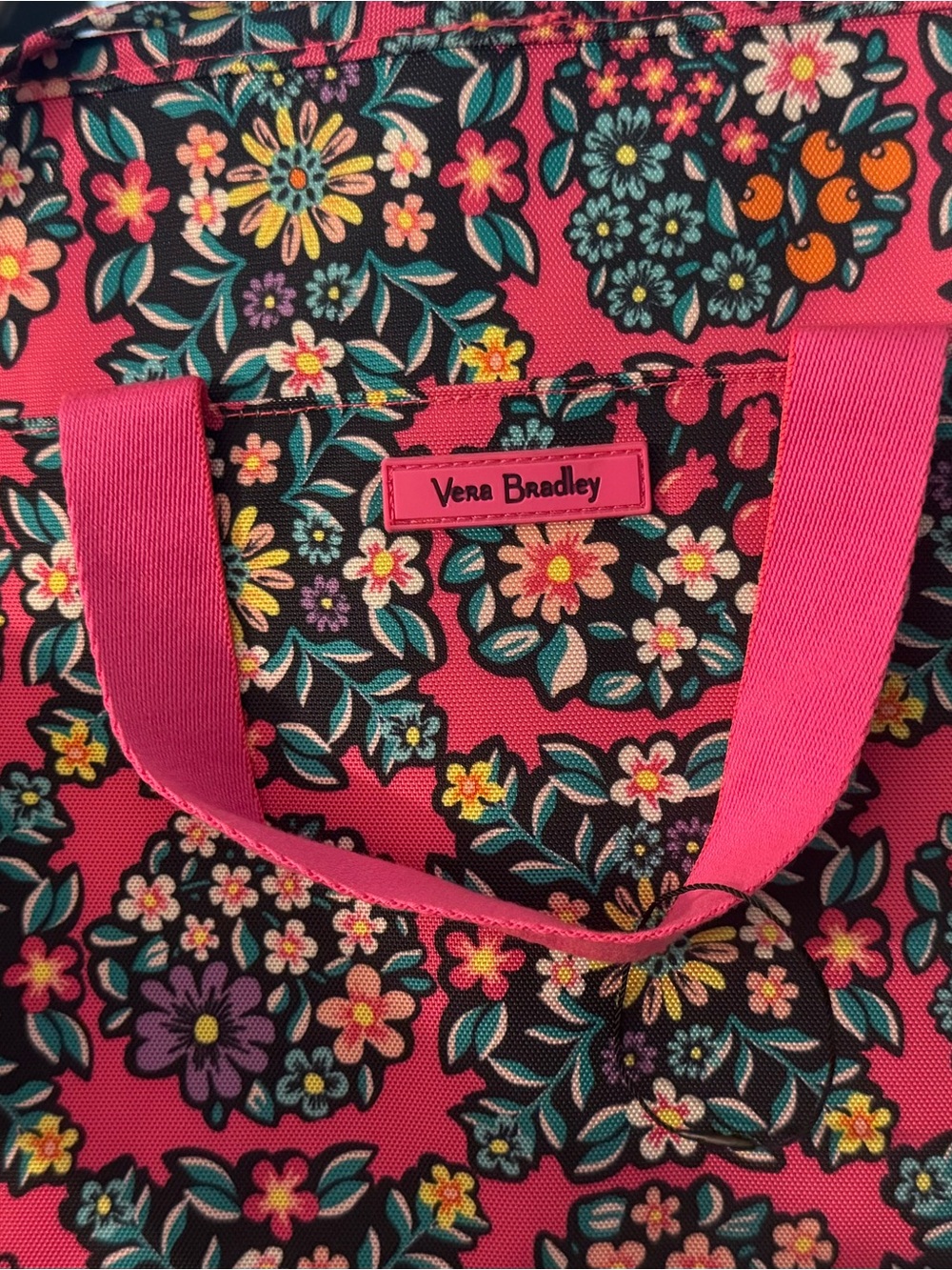 Vera Bradley Hot Pink Floral makeup bag